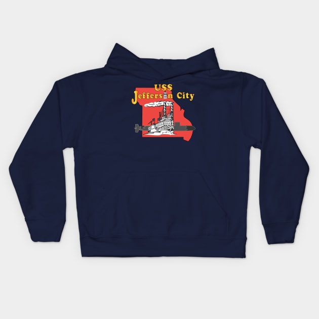 USS Jefferson City (SSN-759) wo BckGrnd Kids Hoodie by twix123844